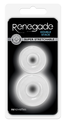 Набор из двух прозрачных эрекционных колец NS Novelties TLC A Real Man’s Cock Ring NSN-1111-71