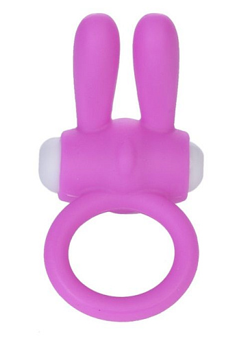 Розовое виброколечко для пениса Lovetoy Power Rabbit Clit Cockring LV1422-pink