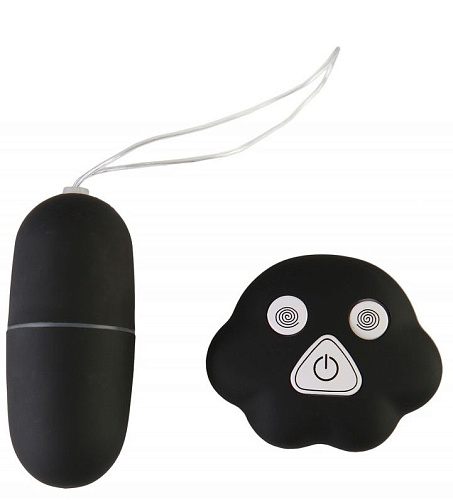 Чёрное виброяйцо с пультом управления Сумерки богов 400-06 BX DD