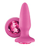 Розовая анальная пробка с розовым кристаллом NS Novelties Glams Pink Gem NSN-0510-64 (10,4 см)