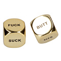 Золотистые игральные кубики Shots Media BV Kink Dice SLI175