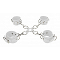 Белый комплект оков Hand And Legcuffs Shots Media BV OU050WHT