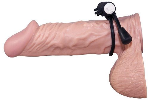 Чёрное эрекционное кольцо-утяжка с вибропулькой Orion 05794590000