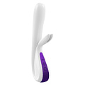 Белый вибратор-rabbit с ежевичным пультом OVO K5 WHITE/PURPLE (21,5 см)