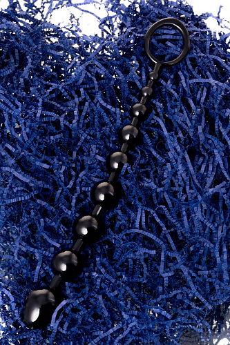 Чёрная анальная цепочка A-toys 761309 (28,3 см)