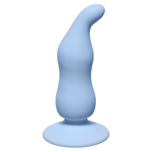 Голубая анальная пробка Lola toys Waved Anal Plug Blue 4104-02Lola (11 см)