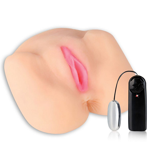 Вибро-мастурбатор телесного цвета в позе раздвинутых ног Hustler Sasha Grey HT-P17