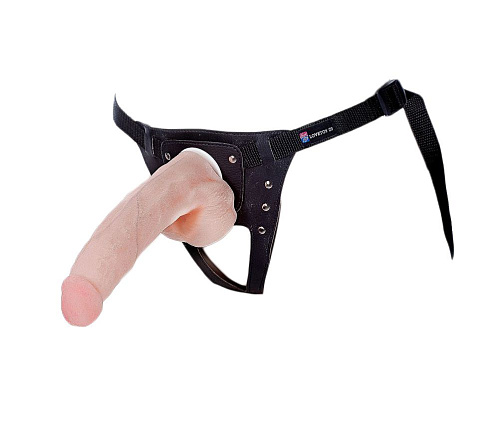 Реалистичный фаллос телесного цвета на поясе Harness LOVETOY (А-Полимер) 033703 (20,5 см)
