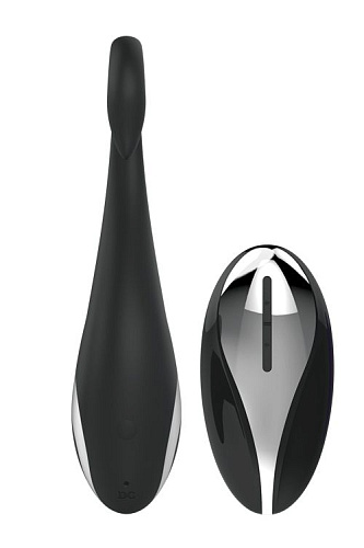 Чёрное виброяйцо Tonga NAGHI NO.36 RECHARGEABLE REMOTE EGG 530036