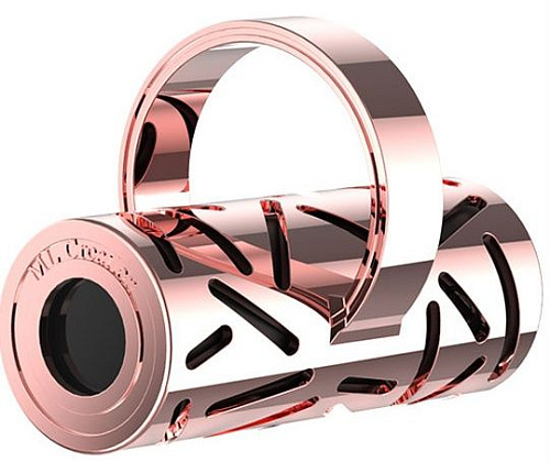 Чёрная вибропулька на палец в металлическом корпусе ML Creation Gold Finger ML41