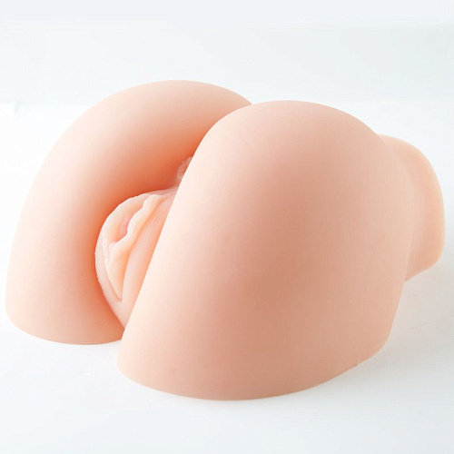 Вибровагина телесного цвета с волнительными губками и анусом Xise Joshua Red Plum XS-MA50004-M