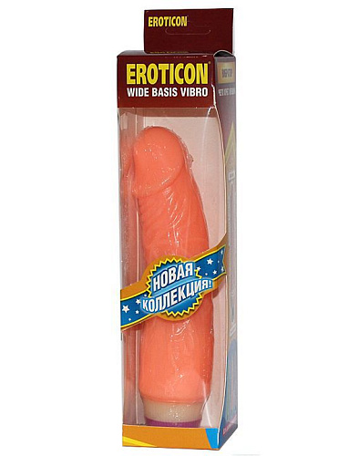Телесный вибратор-реалистик Eroticon 30051 (19,5 см)