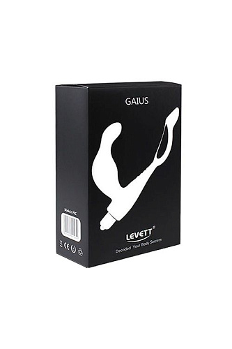 Стимулятор простаты с дополнительным кольцом на мошонку чёрного цвета Levett Gaius 16059