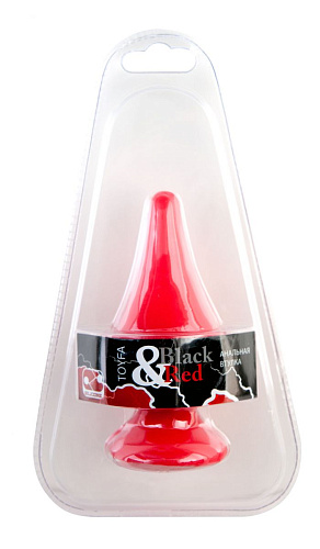 Красная анальная втулка на ножке ToyFa 901326-9 (11 см)