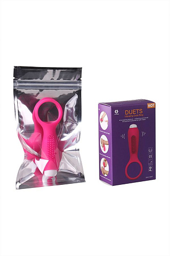 Розовое эрекционное виброкольцо S-HANDE S-HANDE Duets SHD-007