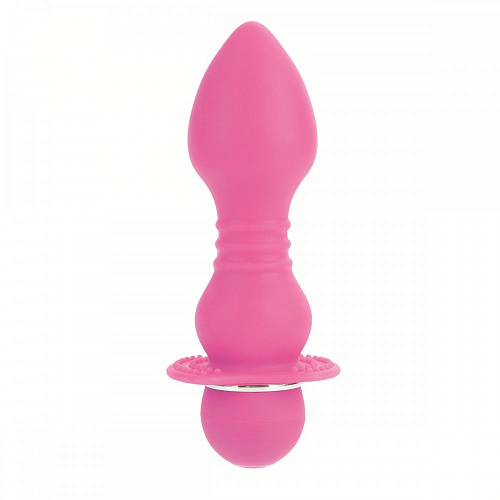 Розовый анальный стимулятор с вибрацией California Exotic Novelties Booty Call Booty Player SE-0397-40-2 (14 см)