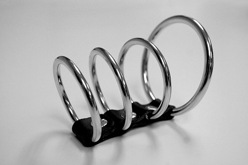 4 металлических эрекционных кольца Sportsheets и Sex Mischief Ring Cock Cage SS10035
