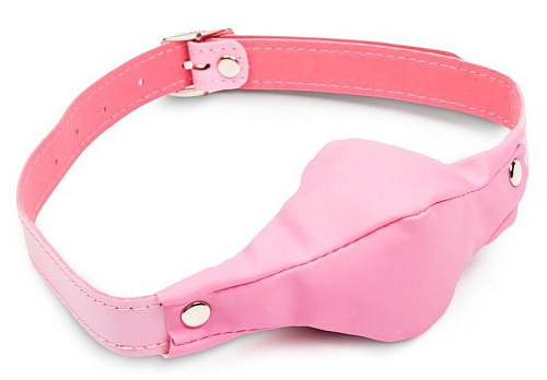 Оригинальный розовый кляп на регулируемом ремешке Пикантные штучки DP408