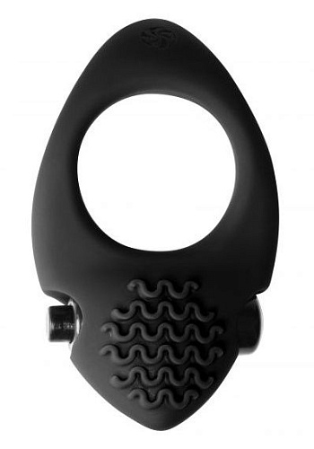 Чёрное эрекционное виброкольцо Lola toys Pure Passion Midnight 1300-01lola