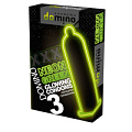 Презервативы со светящимся в темноте кончиком Domino Neon Green №3 (3 шт)