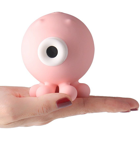 Нежно-розовый вакуумный клиторальный стимулятор-осьминог S-HANDE OCTOPI SHD-S066