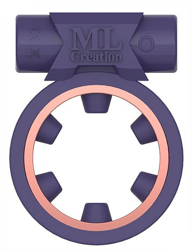 Фиолетовое эрекционное виброкольцо ML Creation Magic Ring ML30
