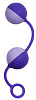 Фиолетовые вагинальные шарики Dream Toys PURRFECT SILICONE DUO TONE BALLS PURPLE 20821