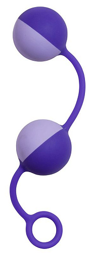 Фиолетовые вагинальные шарики Dream Toys PURRFECT SILICONE DUO TONE BALLS PURPLE 20821
