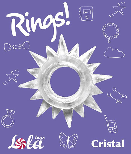 Прозрачное эрекционное кольцо Lola toys Rings Cristal 0112-12Lola