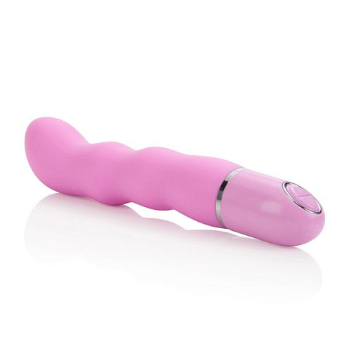 Розовый гнущийся вибромассажёр California Exotic Novelties 10-Function Silicone Pleasure Bendie Wavy G s SE-0868-50-3 (17,75 см)