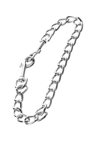Серебристая соединительная цепочка с двумя карабинами ToyFa 712054