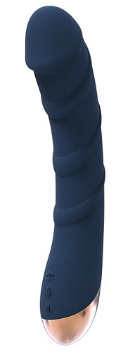 Синий вибромассажёр Dream Toys ATLAS 21677 (17 см)