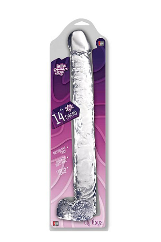 Прозрачный фаллоимитатор-гигант Dream Toys JELLY JOY BIG BOYZ EXTRA LONG CLEAR DONG 21138 (36 см)
