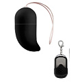 Чёрное радиоуправляемое виброяйцо Shots Media BV Vibrating G-spot Egg medium SHT088BLK