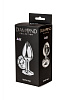 Большая серебристая анальная пробка с прозрачным кристаллом Lola toys Diamond Clear Sparkle Large 4010-01Lola (8 см)