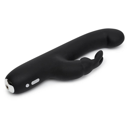 Чёрный вибратор Happy Rabbit Slimline G-Spot Rechargeable Rabbit Vibrator 73132 (24,1 см)