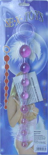 Розовая анальная цепочка Sextoy 2011 00103-2 (30 см)