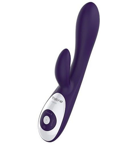 Фиолетовый вибратор с клиторальным стимулятором Nalone Rhythm X2 VS-VR42 (21,6 см)