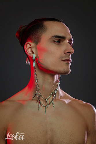 Зажимы на соски с шипами на цепочке Lola toys Spiky 1163-01lola