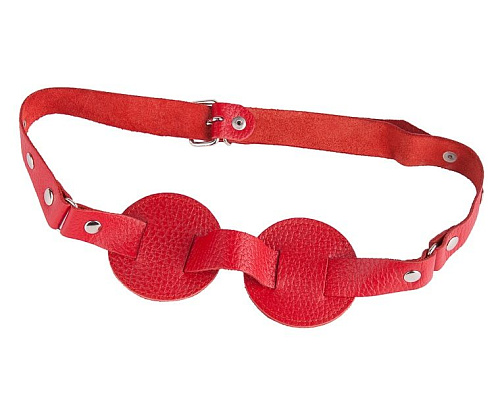 Красная кожаная маска на глаза для эротических игр Sitabella 3086-2