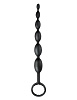 Чёрная анальная ёлочка из силикона Pipedream First-Time Fun Beads PD4649-23 (25,3 см)