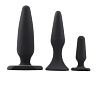 Набор из 3 чёрных анальных пробок Chisa Anal Traimer Kit CN-101257842