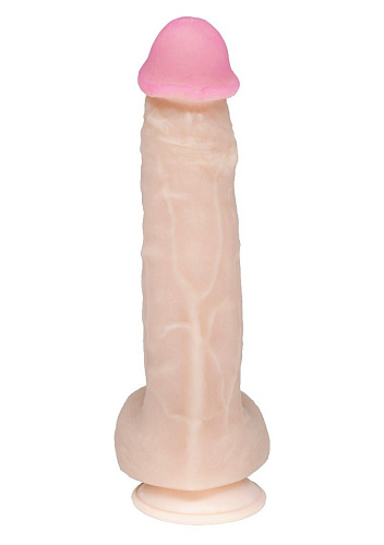 Крупный фаллоимитатор телесного цвета на подошве-присоске LOVETOY (А-Полимер) REAL Next №33 563303 (24 см)
