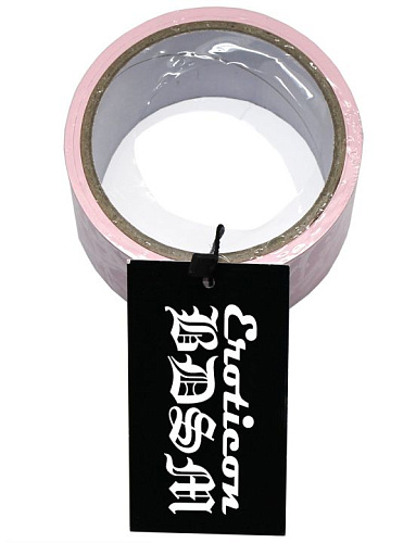 Розовый скотч для бондажа Eroticon P3380P (17 м)