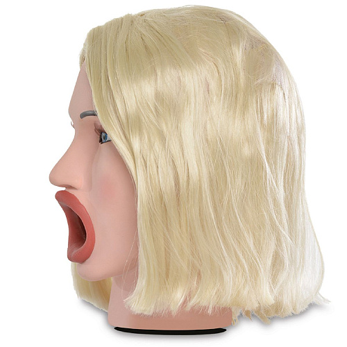 Мастурбатор-голова телесного цвета Pipedream Hot Water Face Fucker! Blonde RD183