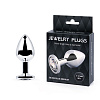 Анальная пробка с прозрачным кристаллом Anal Jewelry Plug SILVER PLUG MEDIUM SM-01 (8,2 см)