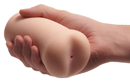 Телесного цвета мастурбатор-анус с рёбрышками внутри тоннеля Pornhub Anal Ribbed Stroker 94865