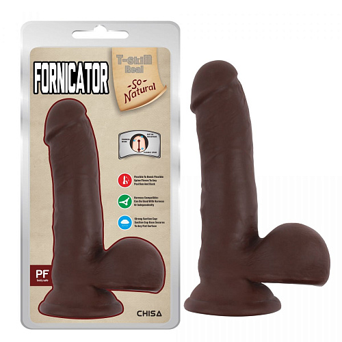Коричневый фаллоимитатор на присоске Chisa Fornicator CN-711772724 (19 см)