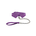 Фиолетовый кожаный воротник с поводком Shots Media BV OU145PUR
