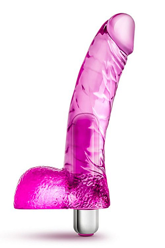 Розовый вибратор-реалистик Blush Novelties Vibrating Ding Dong BL-53700 (16,5 см)